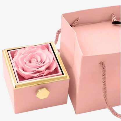 Engraved Necklace & Real Rose Box