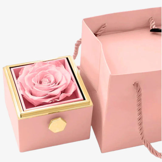 Engraved Necklace & Real Rose Box