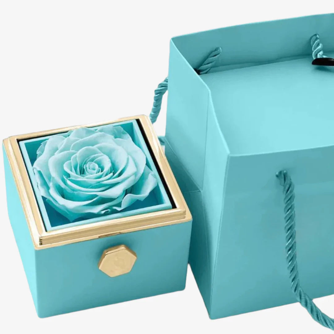 Engraved Necklace & Real Rose Box