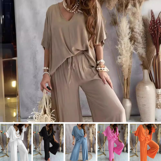 Women’s Casual Loose Solid Color Suit- Last Summer Sale